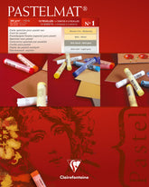Clairefontaine Pastelmat Pad No.1 240x300mm 360gsm 12 Sheets 4 Colour Shades of Paper 96017C